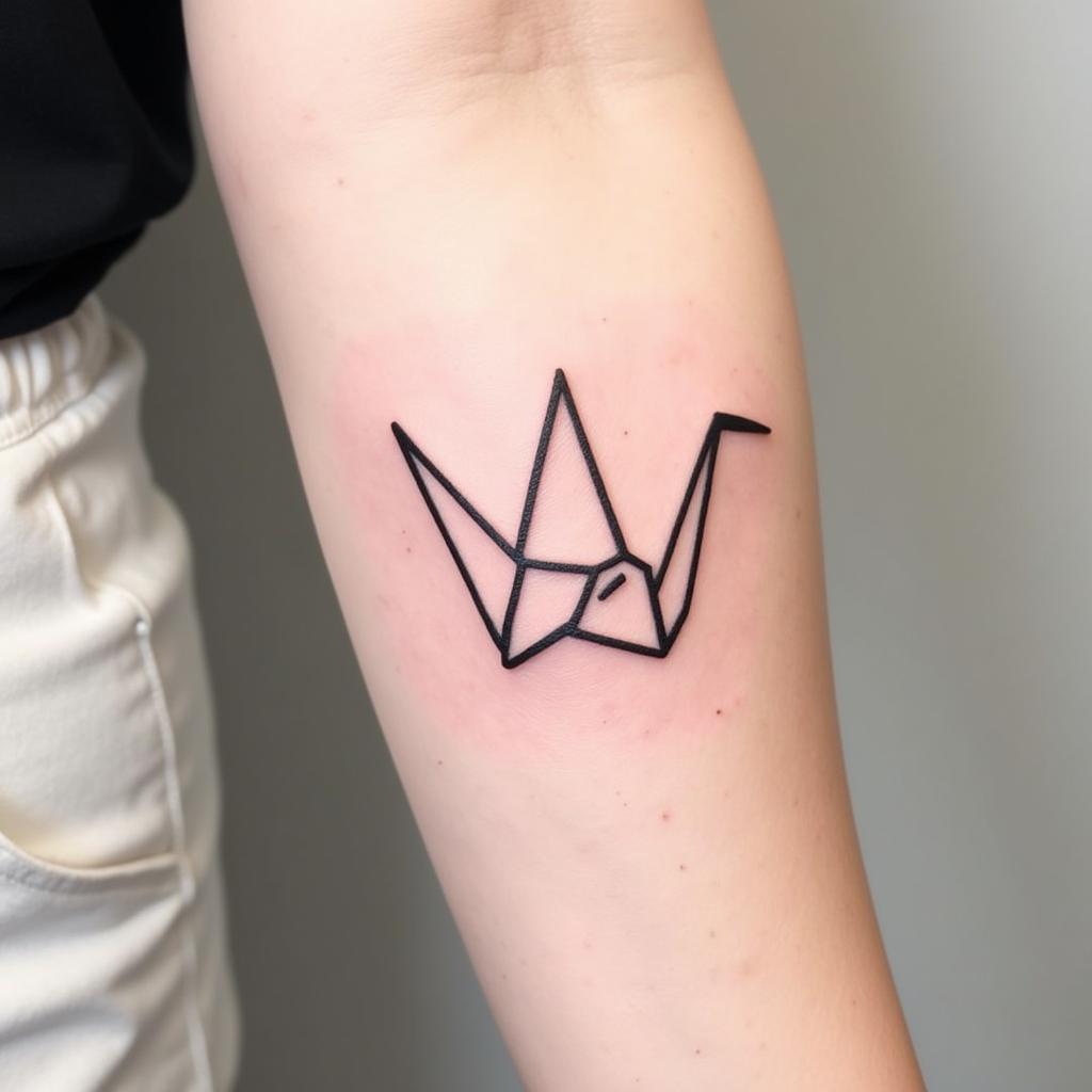 hinh-xam-hac-origami-giay-sang-tao-67c03f Mẫu hình xăm hạc origami với phong cách đơn giản và độc đáo