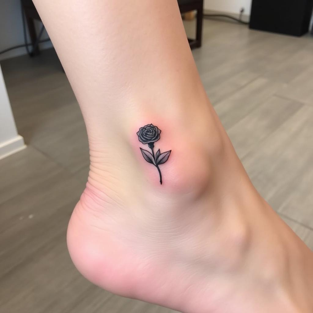 hinh-xam-hoa-hong-den-ban-chan-kin-dao-67be8f Hình xăm hoa hồng đen nhỏ nhắn ở bàn chân, thể hiện sự kín đáo, tinh tế và cá tính riêng biệt.