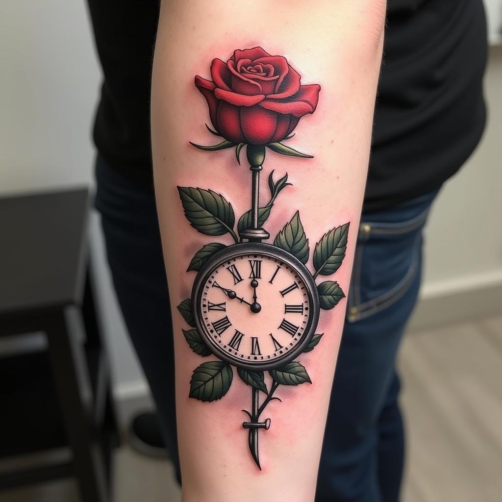 hinh xam hoa hong tan phai dong ho 67bccc 1