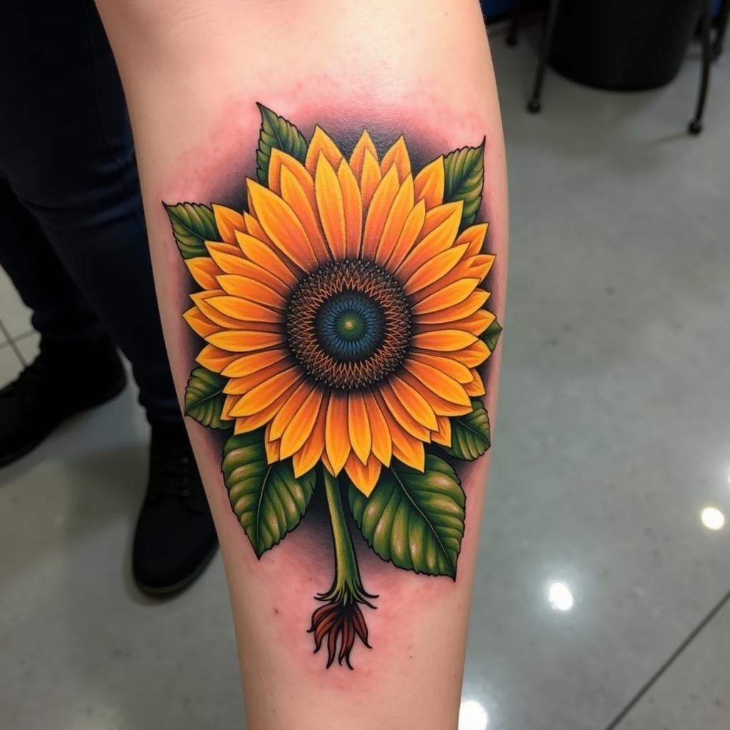 Ý nghĩa hoa hướng dương trên hình xăm vẻ đẹp và thông điệp ẩn