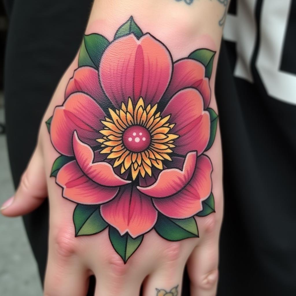 hinh xam hoa mau don tay bieu tuong giau sang 67ba53 1