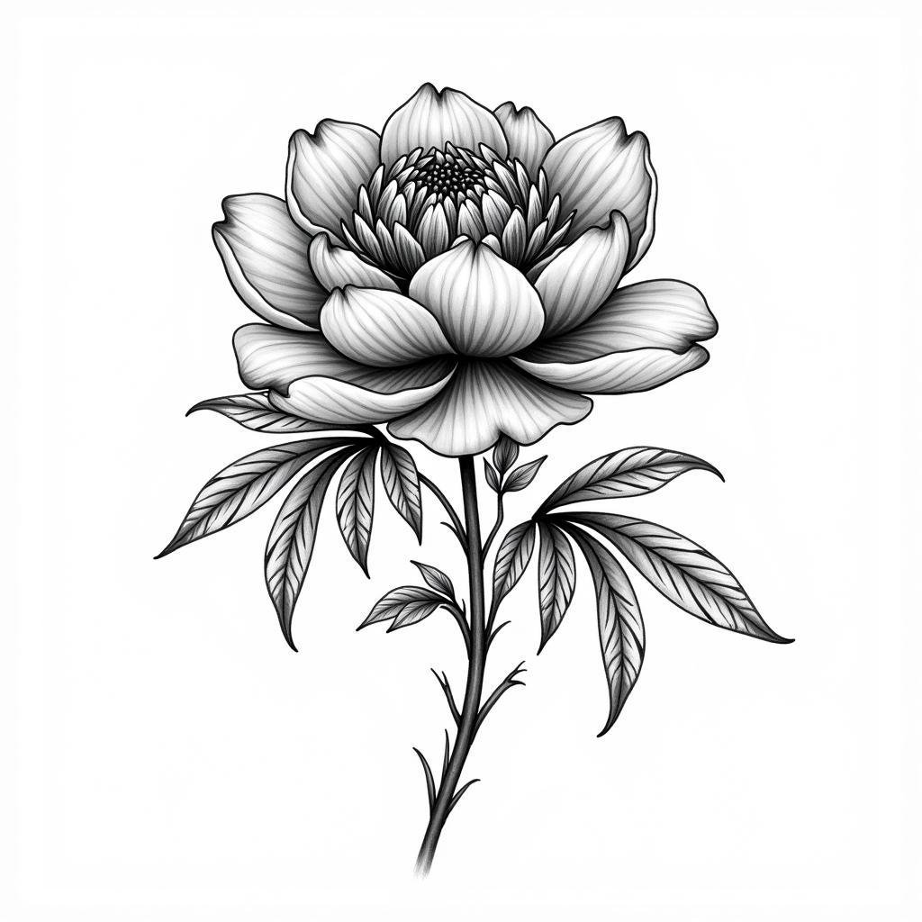 hinh xam hoa mau don trang den bieu tuong gia u sang 67bf8d 1