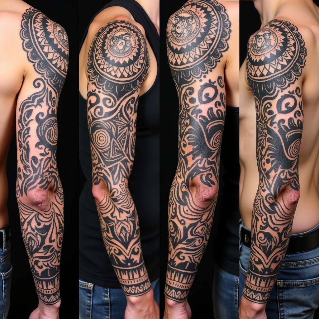 Hinh xam hoa van mang phong cach rieng ket hop truyen thong va hien dai lay cam hung tu Jack