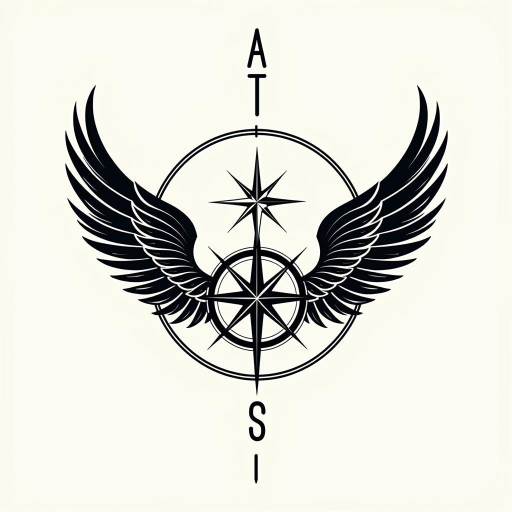 Hình xăm la bàn tượng trưng cho khát vọng khám phá, tự do và niềm đam mê du lịch của phái đẹp
