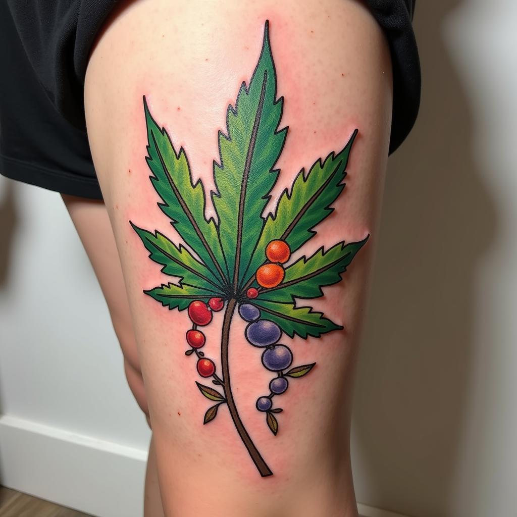 Hinh-xam-chiếc-lá-phong-cách-sáng-tạo-và-độc-đáo-thể-hiện-cá-tính-riêng