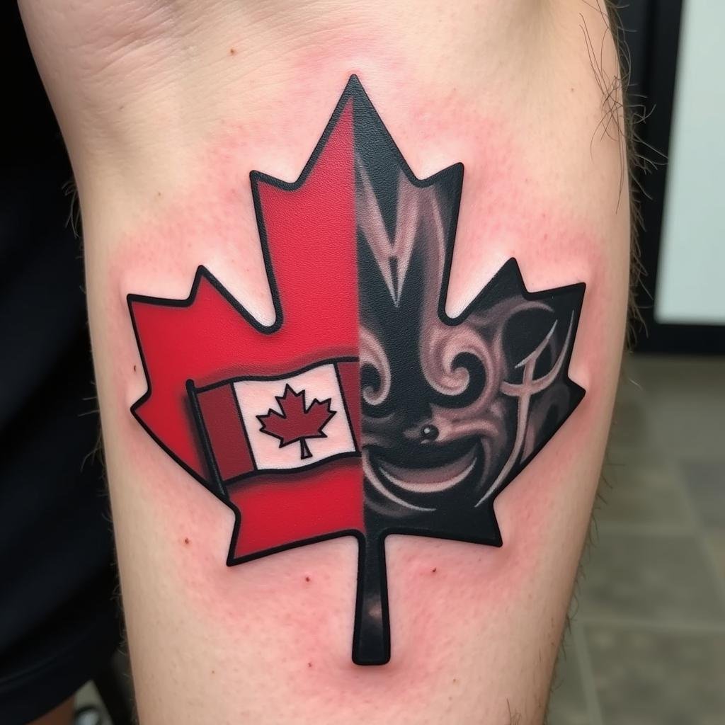 hinh xam la phong bieu tuong canada bang dang 67bb97 1