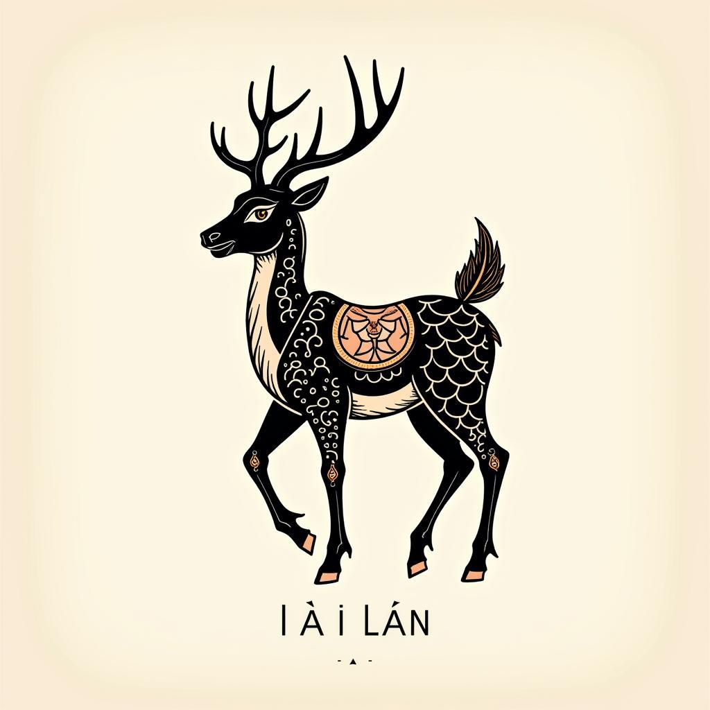 Hình xăm lân kỳ lân biểu tượng của điềm lành may mắn và sự trường thọ trong phong thủy