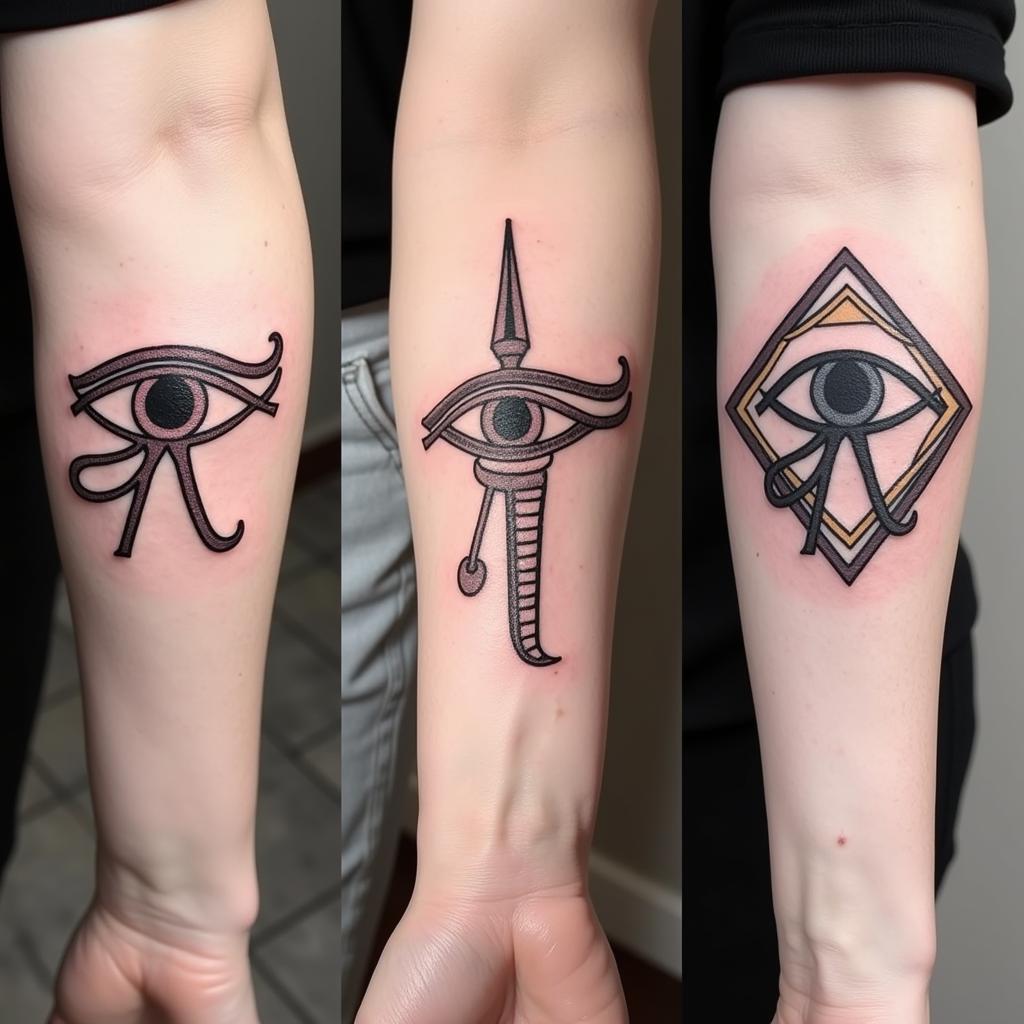 Hình xăm mắt thần Horus với nhiều phong cách thiết kế đa dạng và ấn tượng
