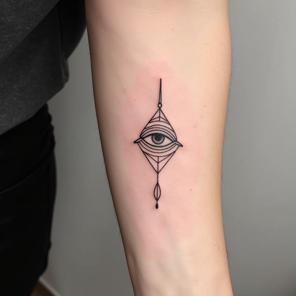 Hinh xam mat than Shiva phong cach minimalist tinh te don gian nhung y nghia