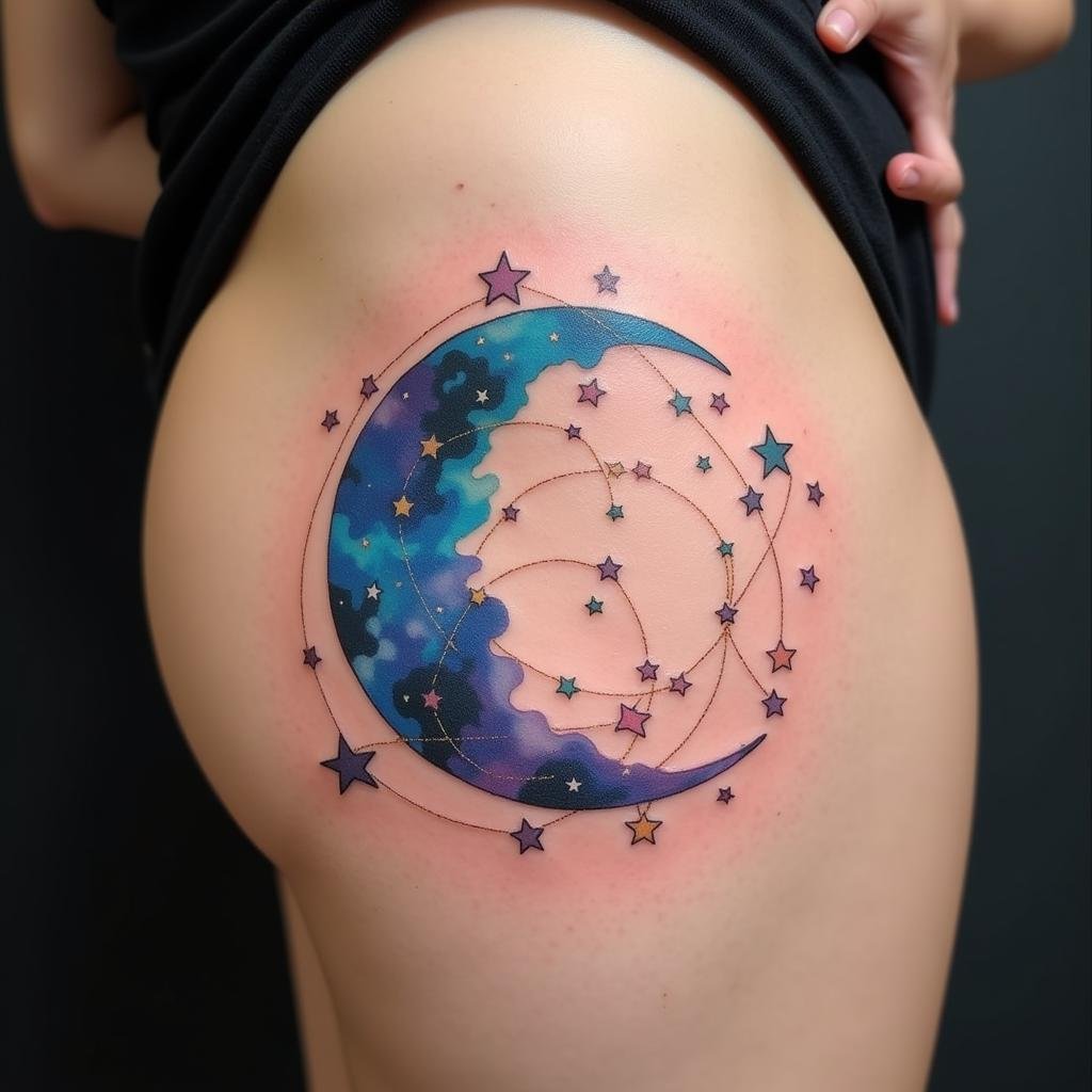 hinh xam mat trang chom sao bieu tuong ket noi vu tru 67bc5e 1