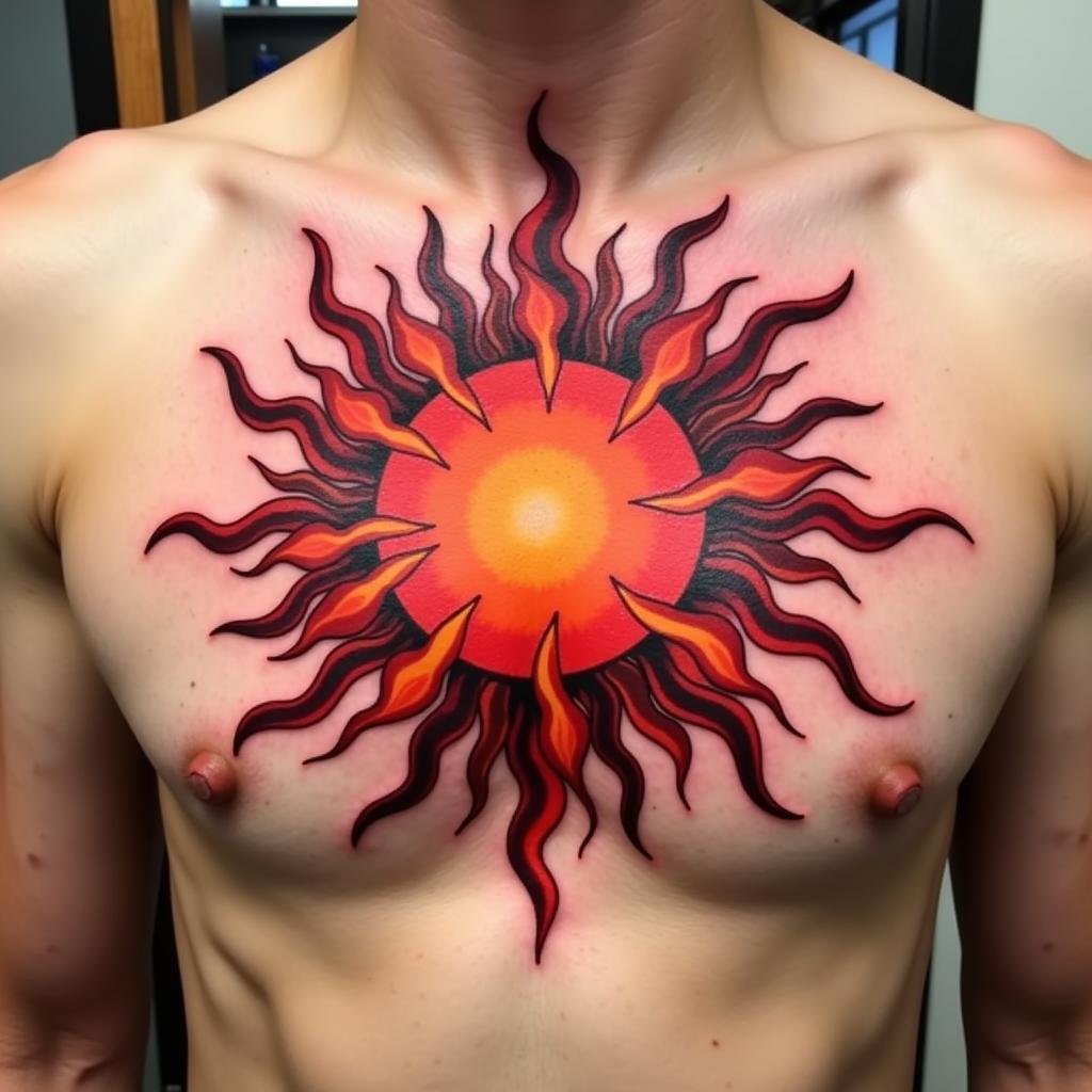 hinh xam mat troi mau do nhiet huyet 67bf13 1