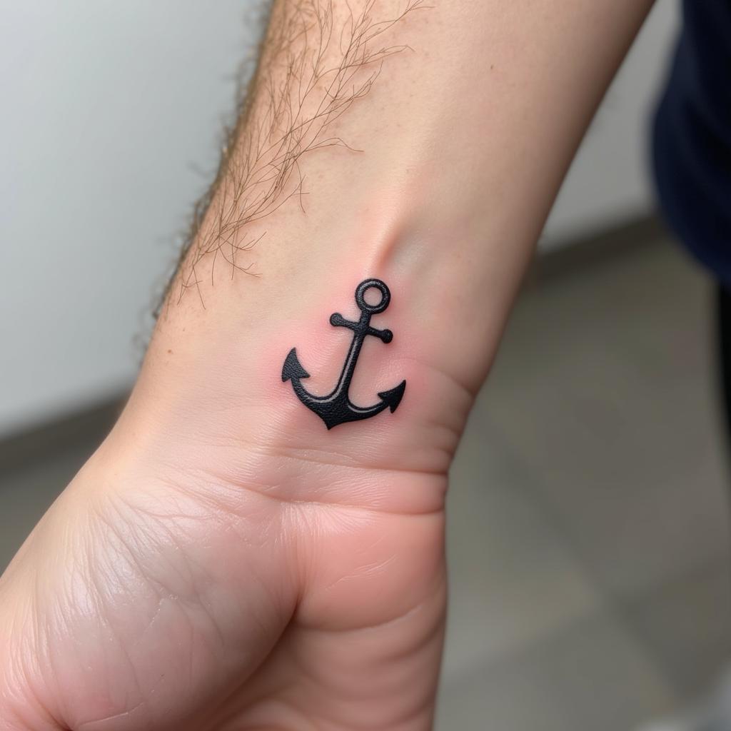 Hinh xam mo neo nho gon mau den o co tay nam tinh te