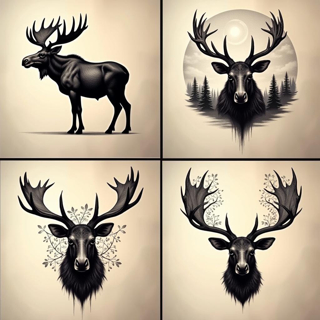 Hinh xam nai sung tam bieu tuong cho suc manh, tu do, tri tue va tai sinh