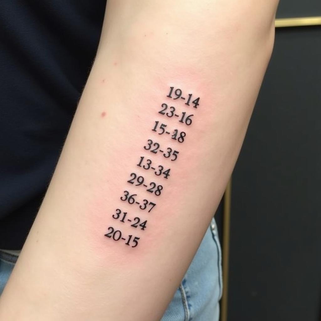 hinh-xam-ngay-sinh-cha-me-so-la-ma-67bf71 Hình xăm ngày sinh cha mẹ bằng số La Mã tinh tế trên bắp tay