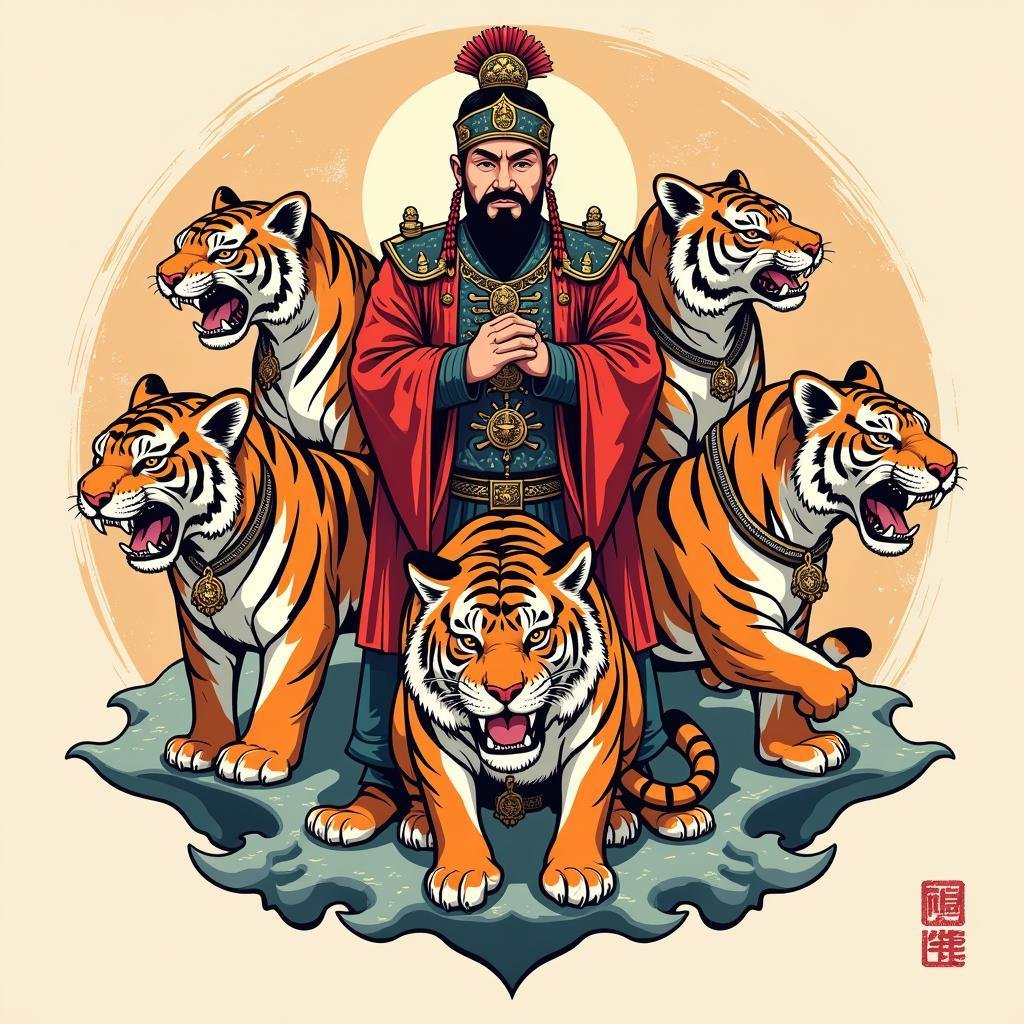 hinh xam ngu ho tuong bieu tuong suc manh uy quyen 67c037 1