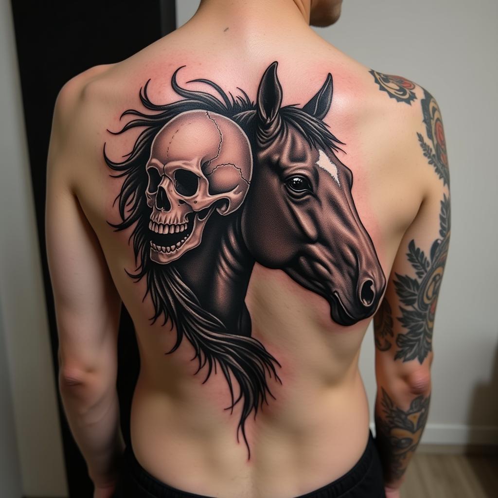 hinh-xam-ngua-lua-ket-hop-dau-lau-ca-tinh-va-noi-loan.html