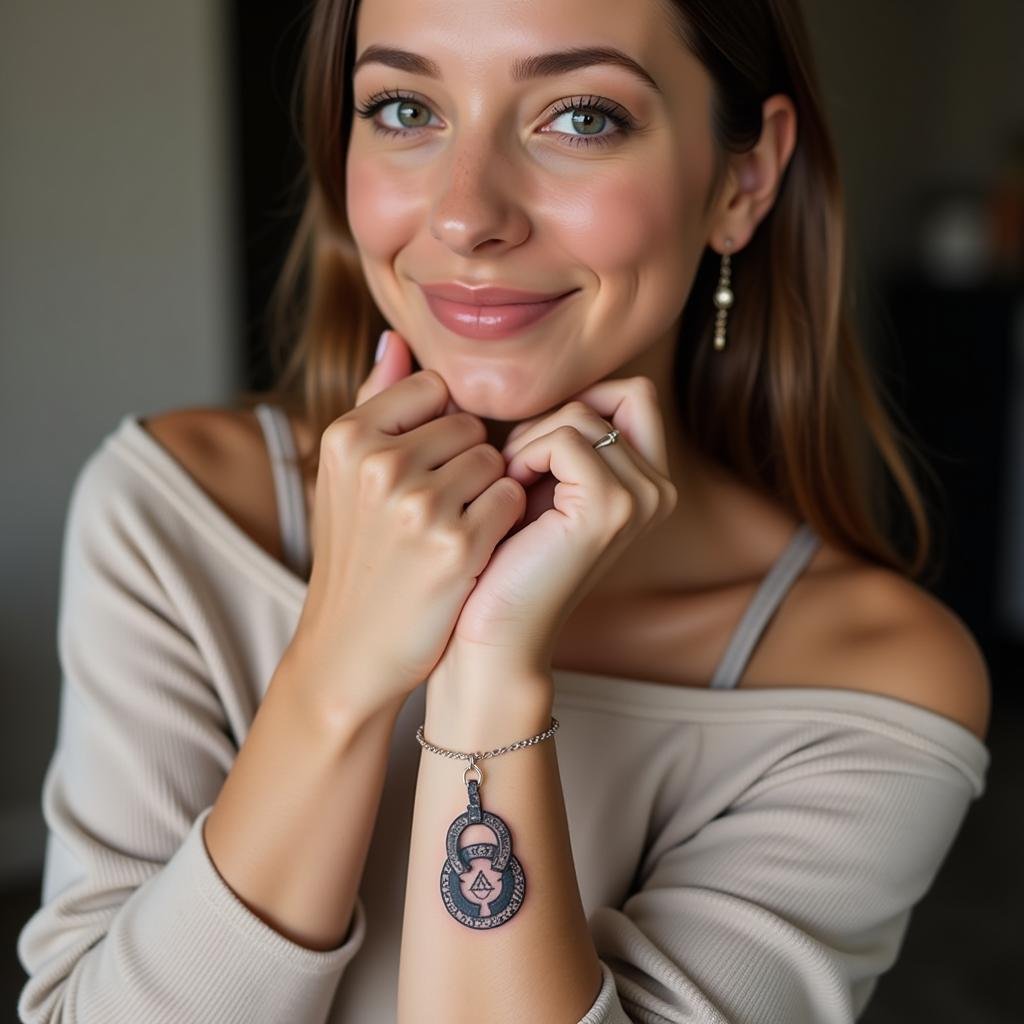 Hình Xăm Ouroboros Độc Đáo: Biểu Tượng Vĩnh Cửu, Vị Trí Đẹp, Ý Nghĩa Sâu Sắc 2 hinh xam ouroboros co tay nu 67bf5b 1