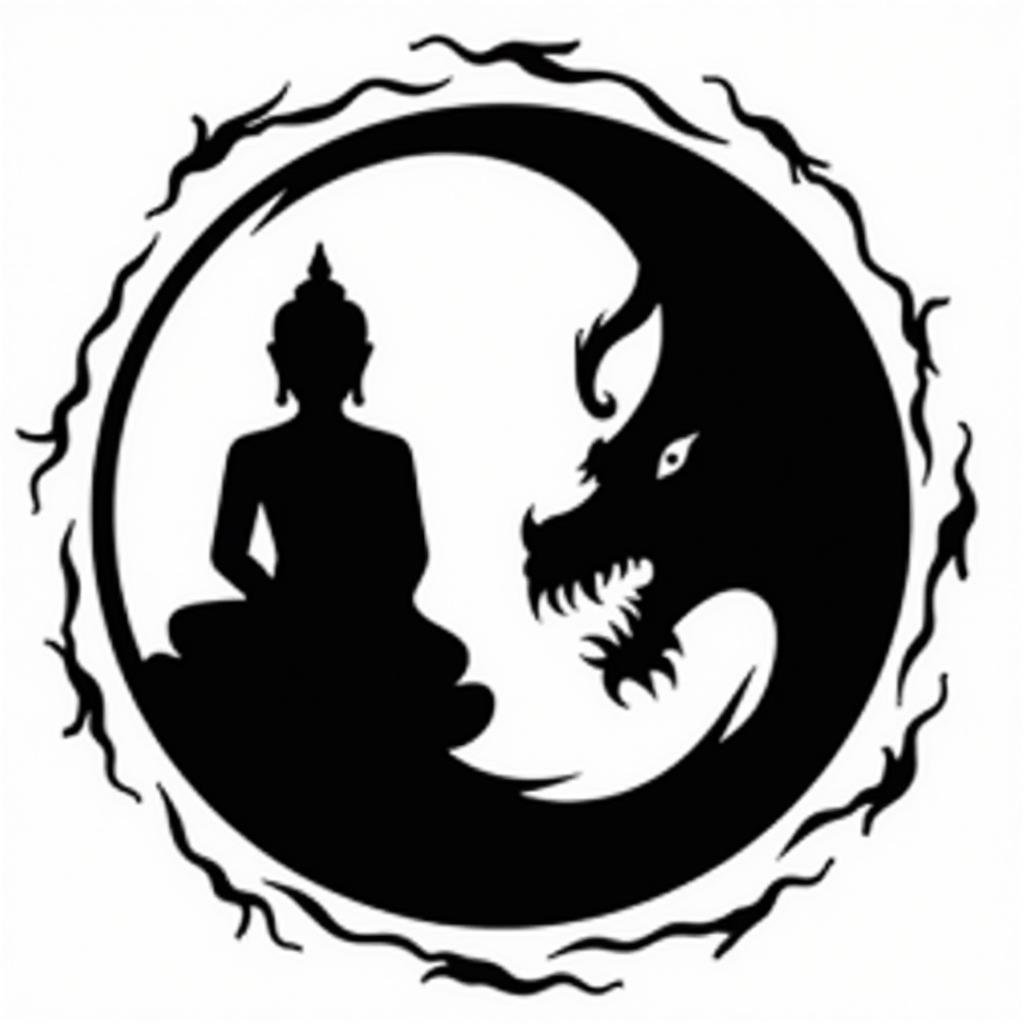 Phật Quỷ Tattoo: Khám phá Ý nghĩa, Nguồn gốc và Những Điều Cần Biết 2 hinh xam phat quy can bang thien ac 67bfc1 1