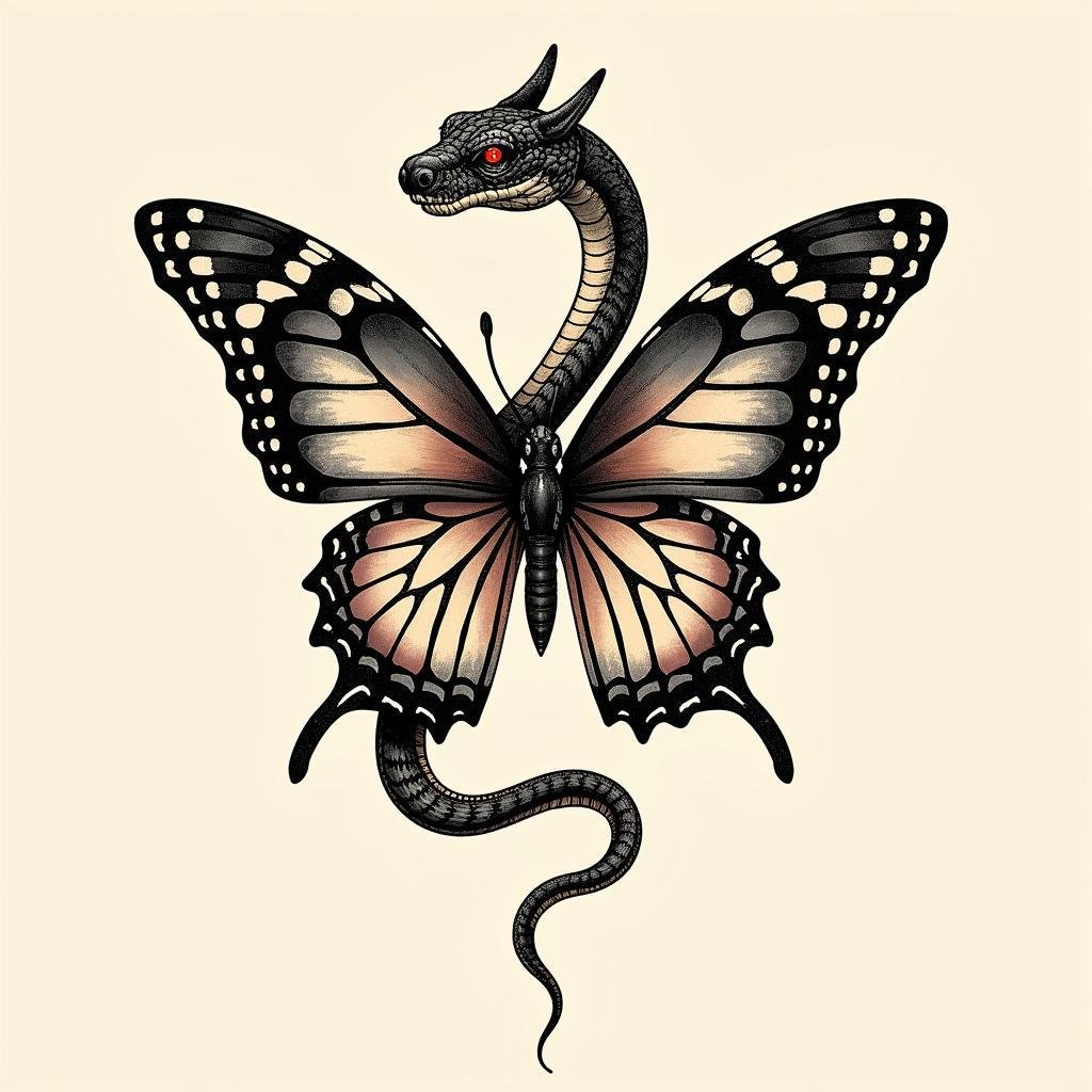 hinh xam ran va buom ket hop hai hoa 67becb 1