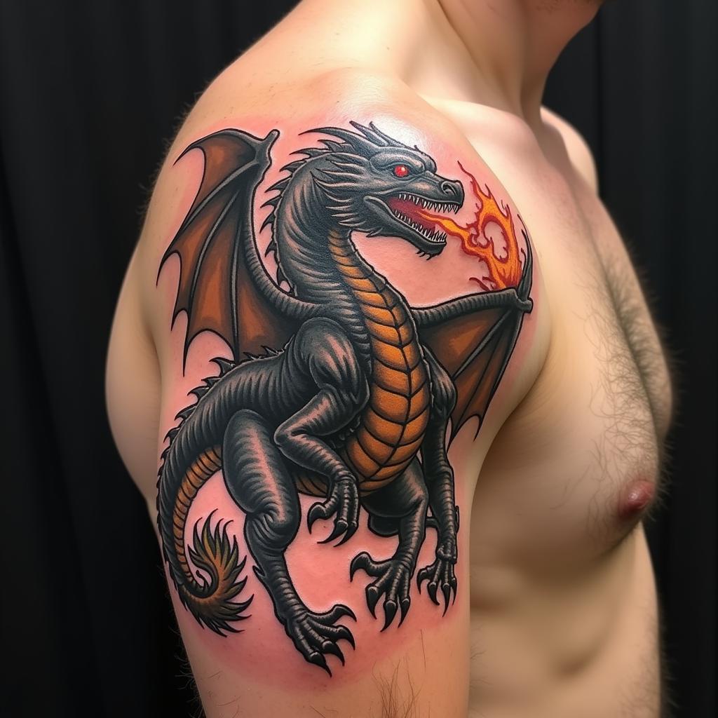 Hinh xam rong chau au canh lon phun lua manh me