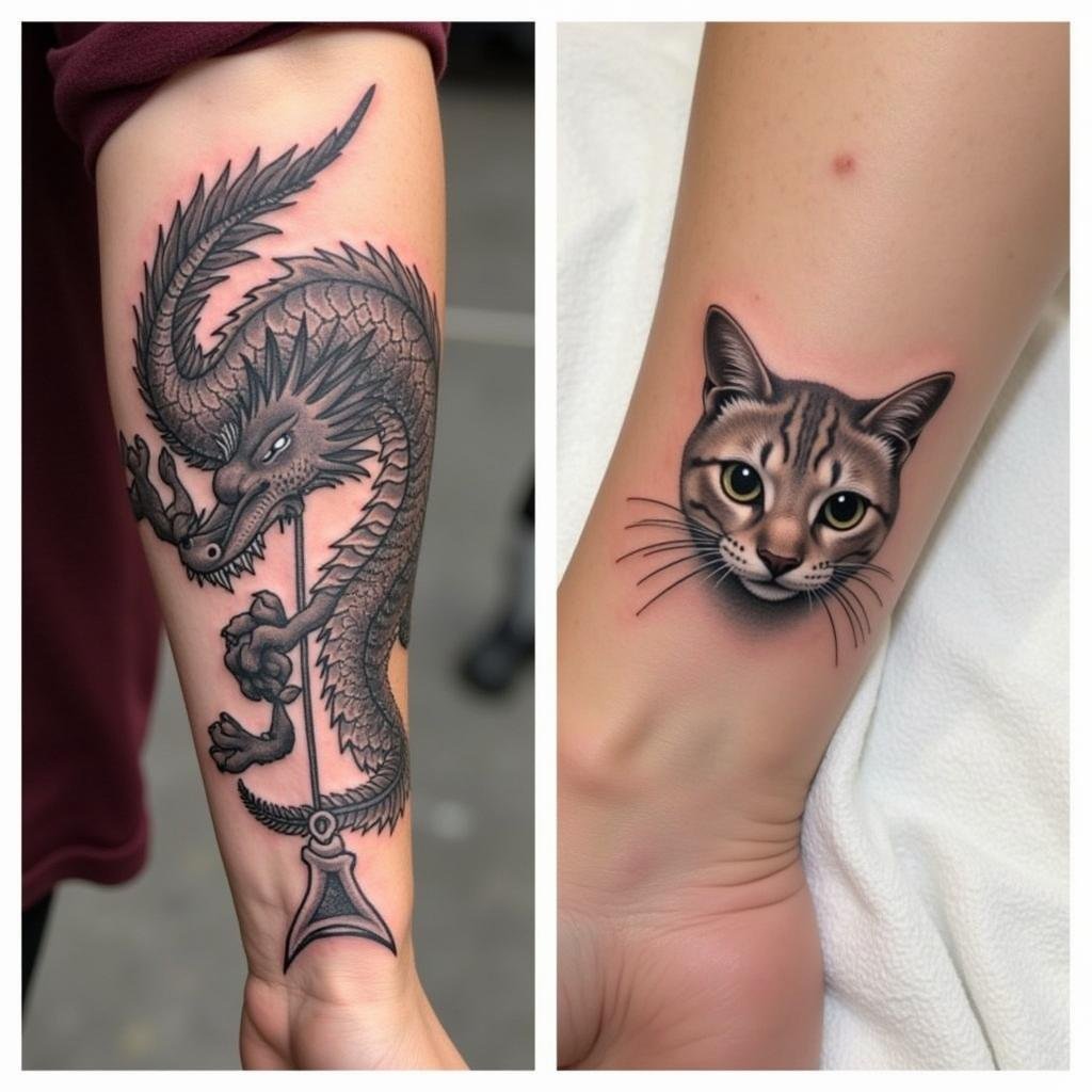 Tuyệt tác hình xăm 12 con giáp ngầu trên cơ thể 2 hinh xam rong meo 67bc0d 1