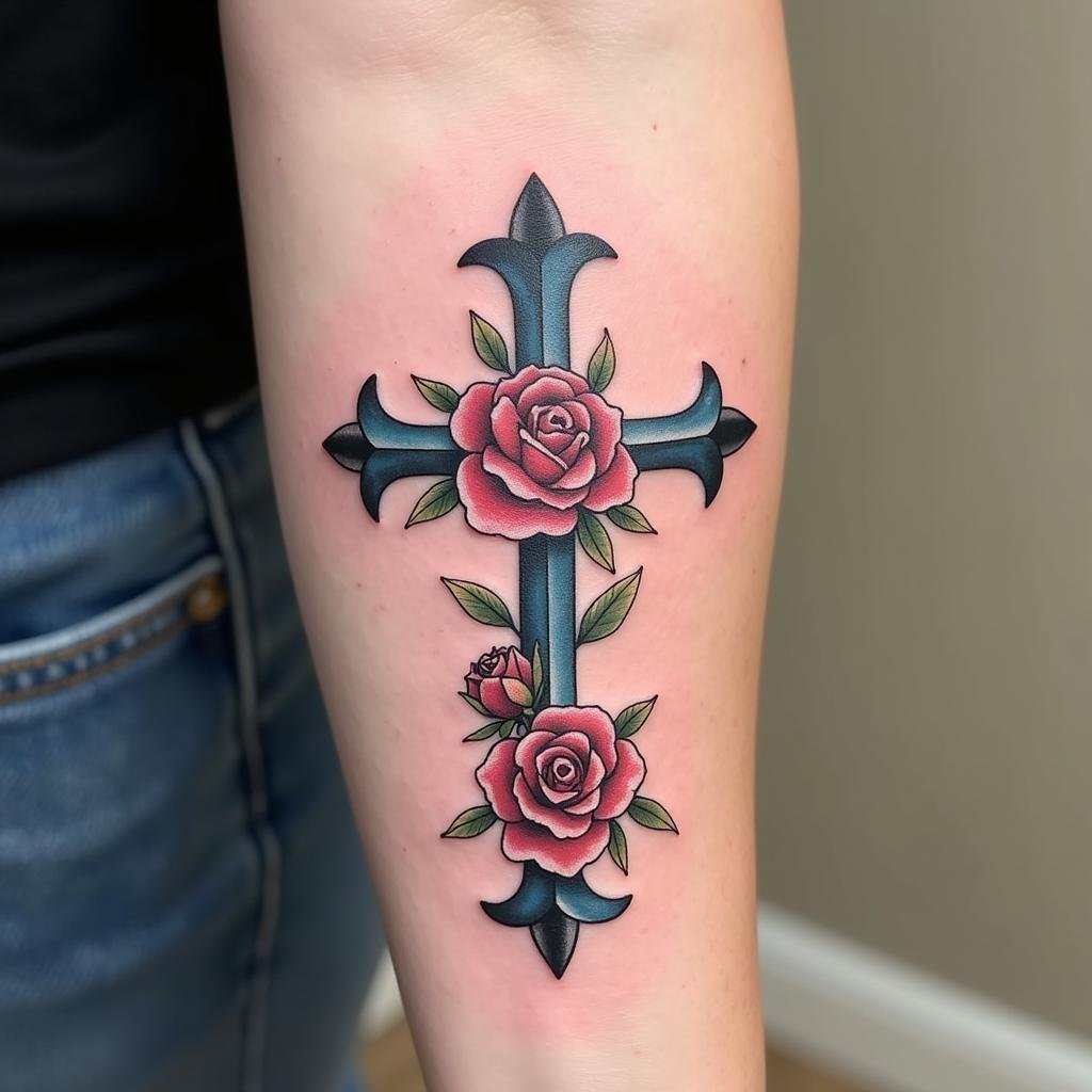 hinh xam thanh gia ket hop hoa hong 67bc78 1