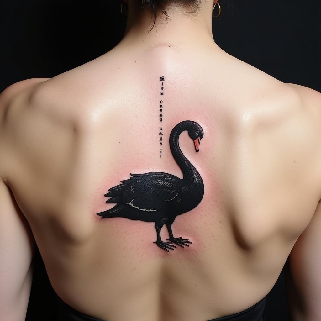 Hình xăm thiên nga full lưng ý nghĩa mẫu đẹp và những điều cần biết 2 hinh xam thien nga den huyen bi full lung 67bd2b 1