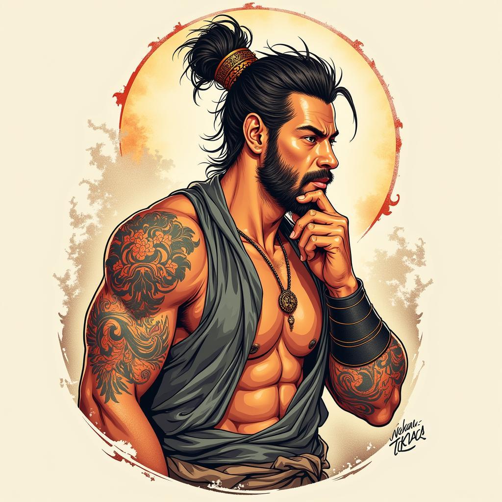 Hình xăm Tôn Ngộ Không biểu tượng trí tuệ và sáng tạo