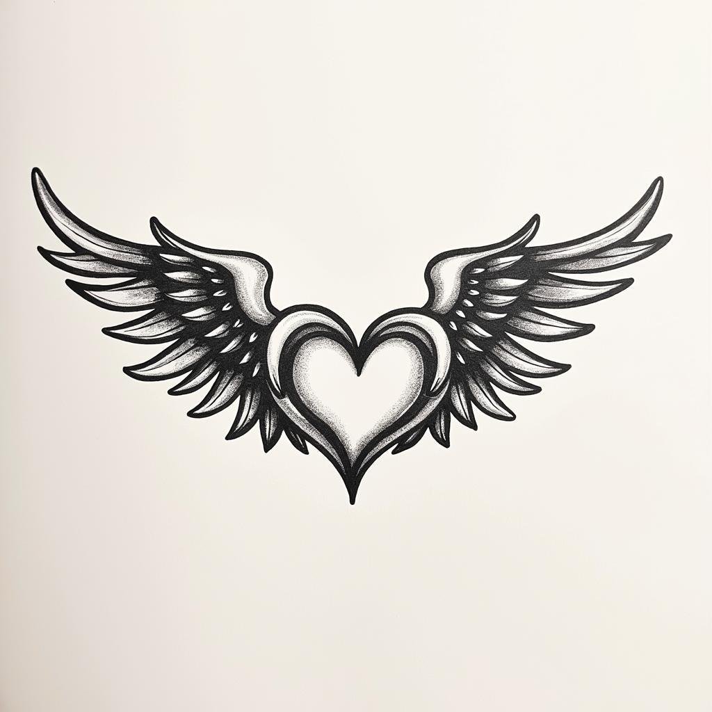 hinh xam trai tim co canh bieu tuong tinh yeu tu do 67baf0 1