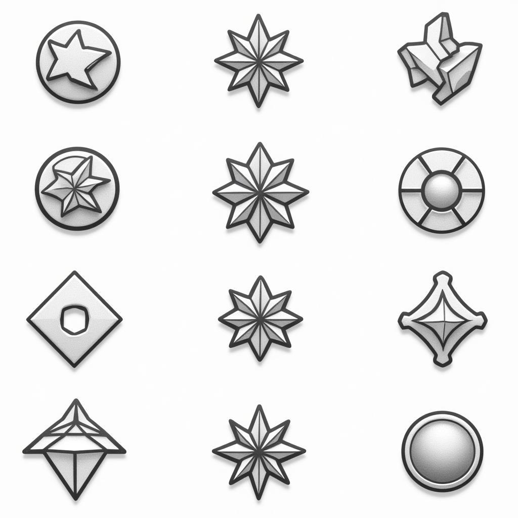 Hình xăm tướng nhỏ mệnh Kim màu bạc và xám hợp phong thủy