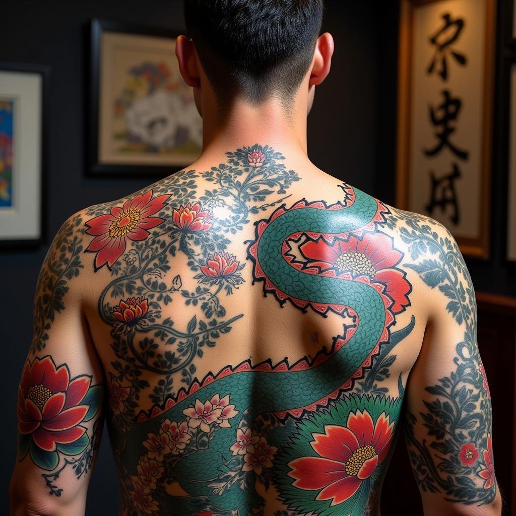Hình Xăm Yakuza: Biểu Tượng Quyền Lực Truyền Thống 2 hinh xam yakuza irezumi van hoa nghe thuat 67bd07 1