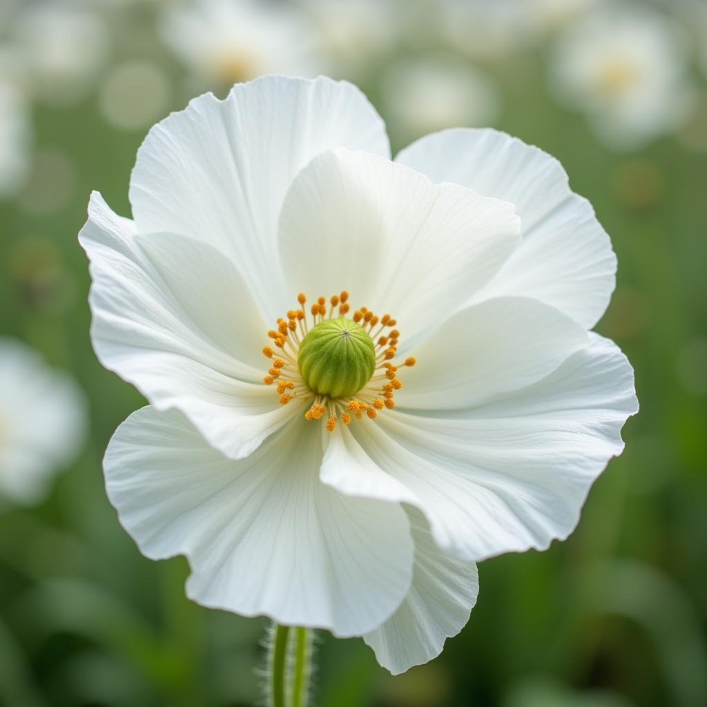 hoa anh túc trắng tinh khôi dịu dàng biểu tượng của sự an ủi và xoa dịu