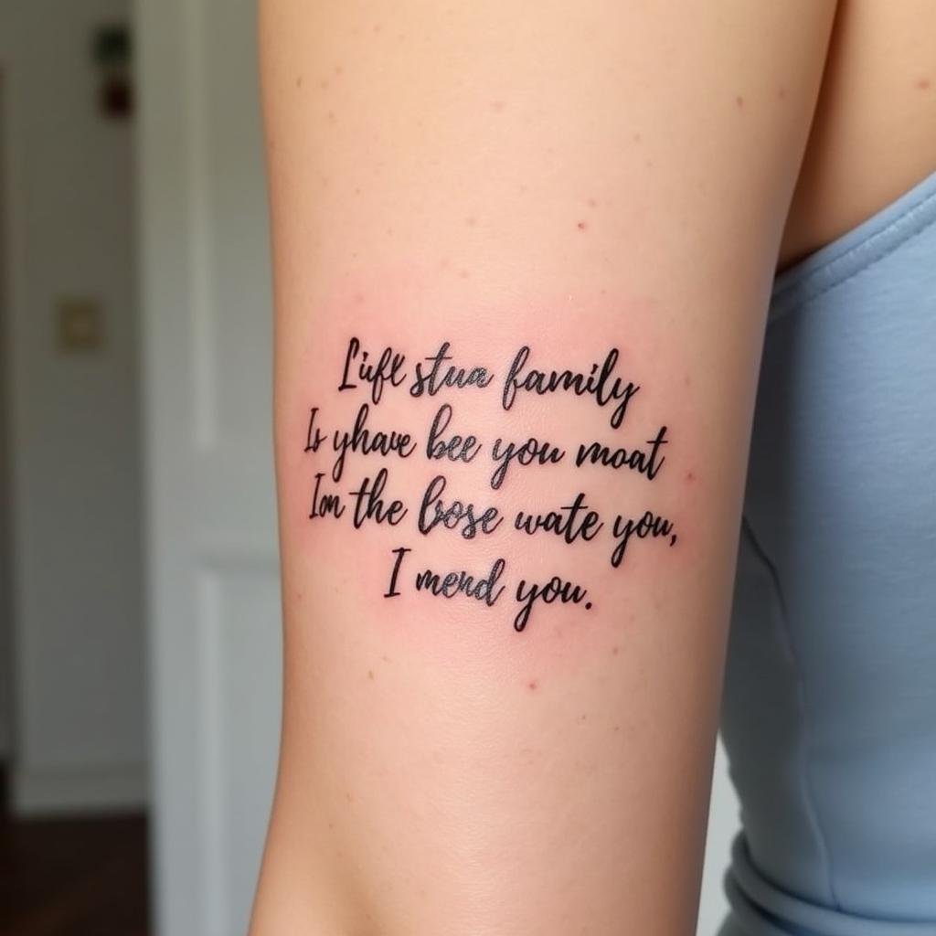 Hình xăm chữ La tinh gia đình: Ý nghĩa sâu sắc, thiết kế độc đáo 2 mau hinh xam chu latinh gia dinh dep 67be8b 1