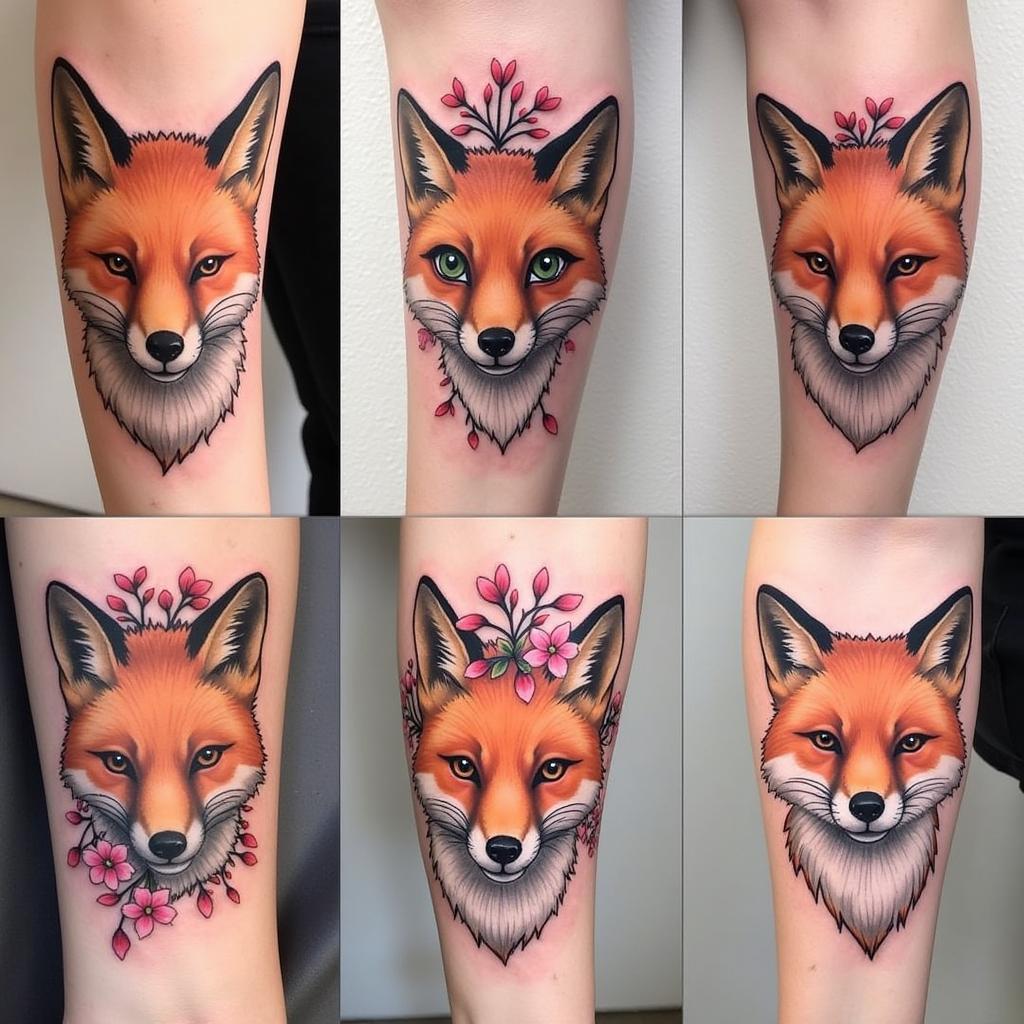 Tuyển tập mẫu hình xăm hồ ly độc đáo như chín đuôi, mặt hồ ly, hoa anh đào, gợi ý ý tưởng thiết kế ấn tượng