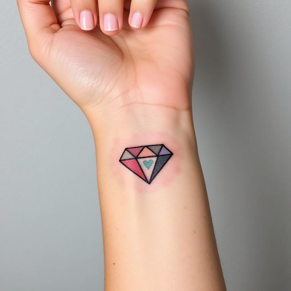 mau-hinh-xam-kim-cuong-mini-co-tay-dep-nhat-67ba89 top các mẫu hình xăm kim cương mini ở cổ tay đẹp và độc đáo được yêu thích