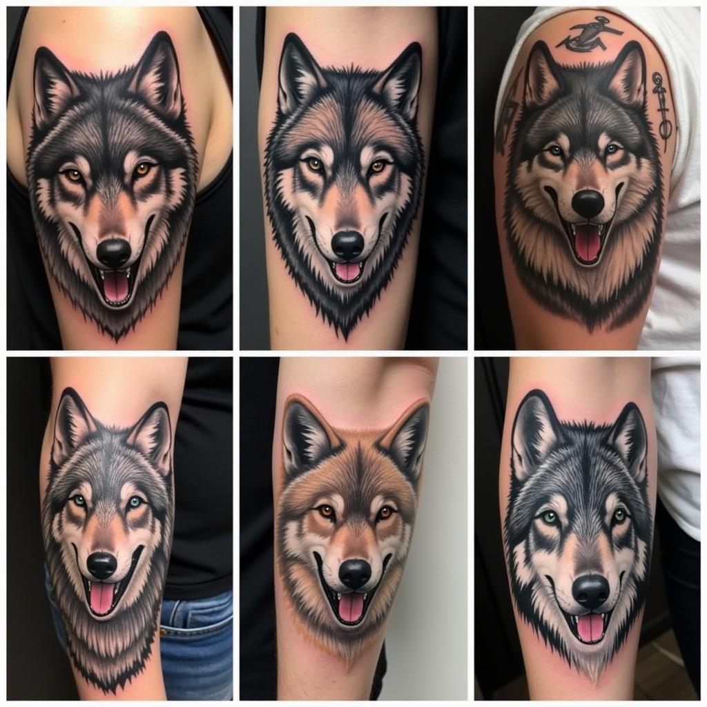 Tổng hợp mẫu hình xăm sói bắp tay đẹp và độc đáo đa dạng phong cách