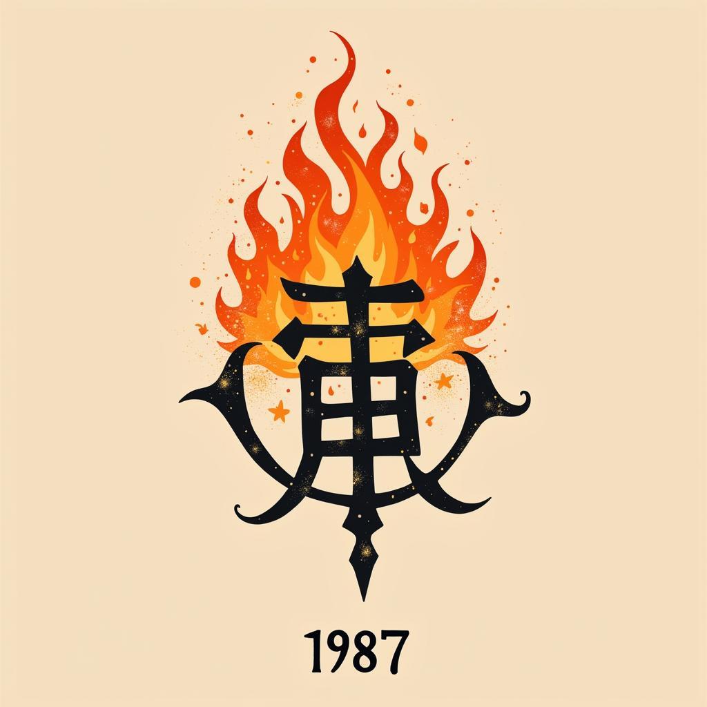 Hình ảnh minh họa mệnh Hỏa năm 1987, giải mã vận mệnh và lựa chọn hình xăm phù hợp
