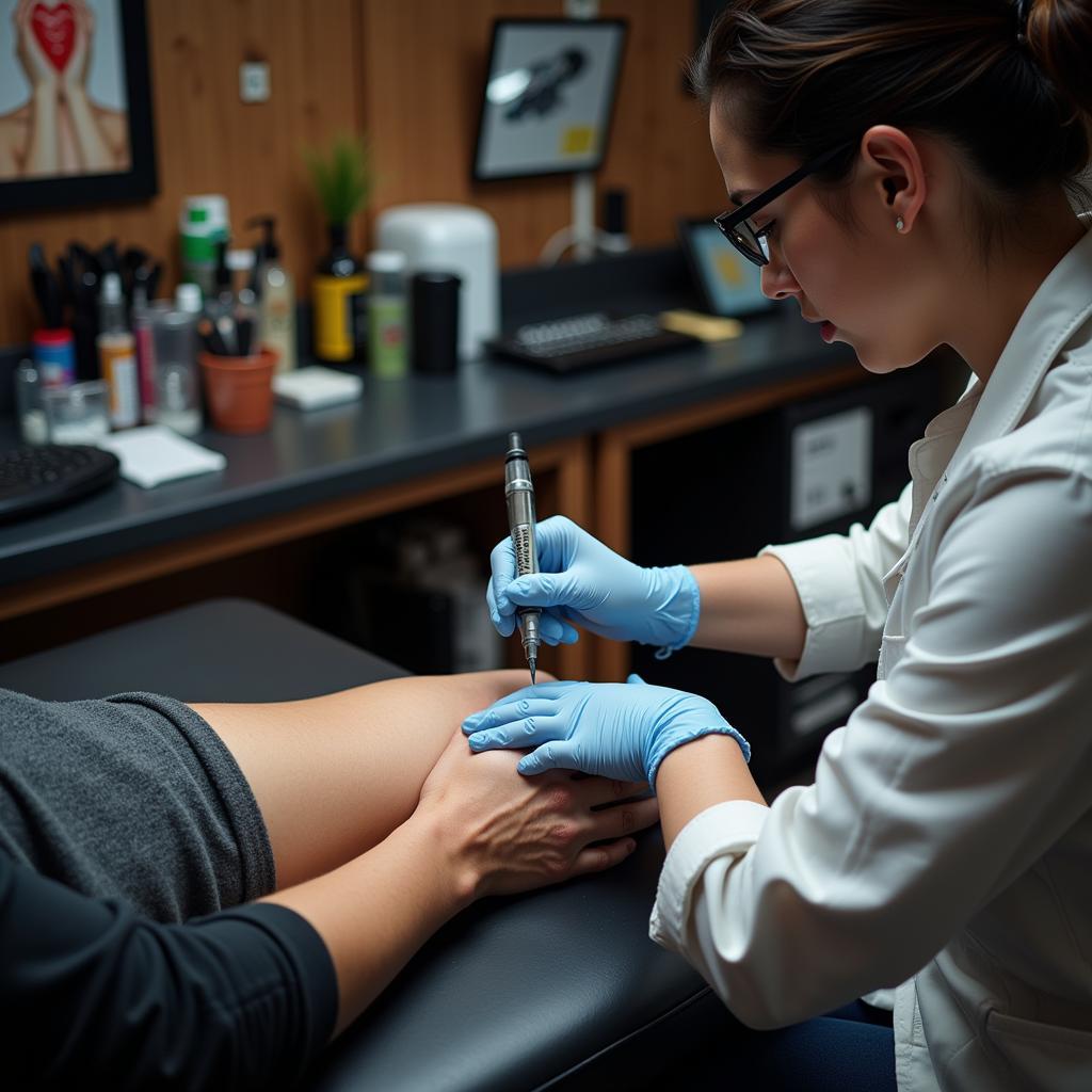 Môi trường xăm hình chuyên nghiệp và an toàn, đảm bảo vệ sinh và sức khỏe