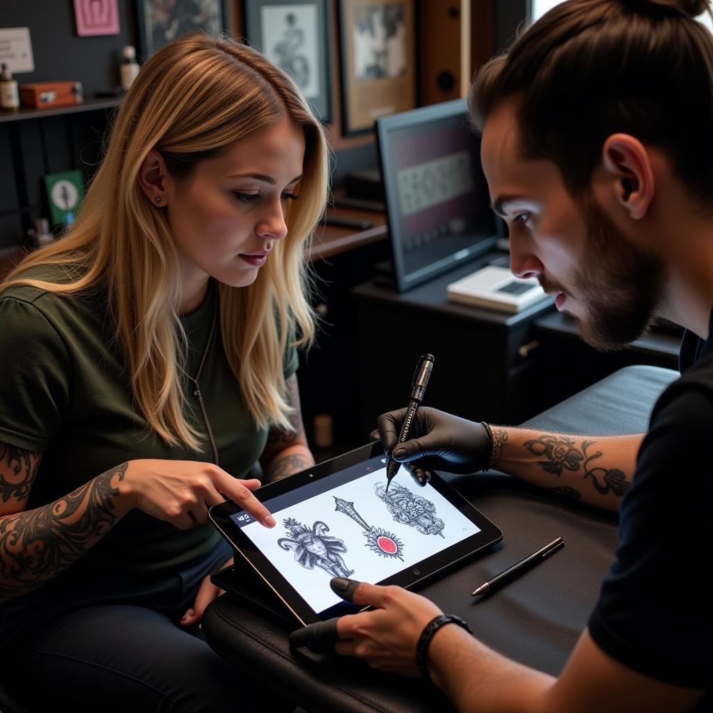 Xăm Hình Người Thân Đã Mất: Lời Khuyên Từ Chuyên Gia 2 nguoi phu nu tham khao mau xam voi nghe si 67be97 1