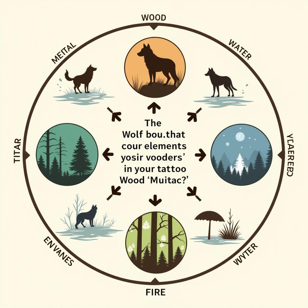 Phong thủy ngũ hành và sự tương hợp hình xăm chó sói