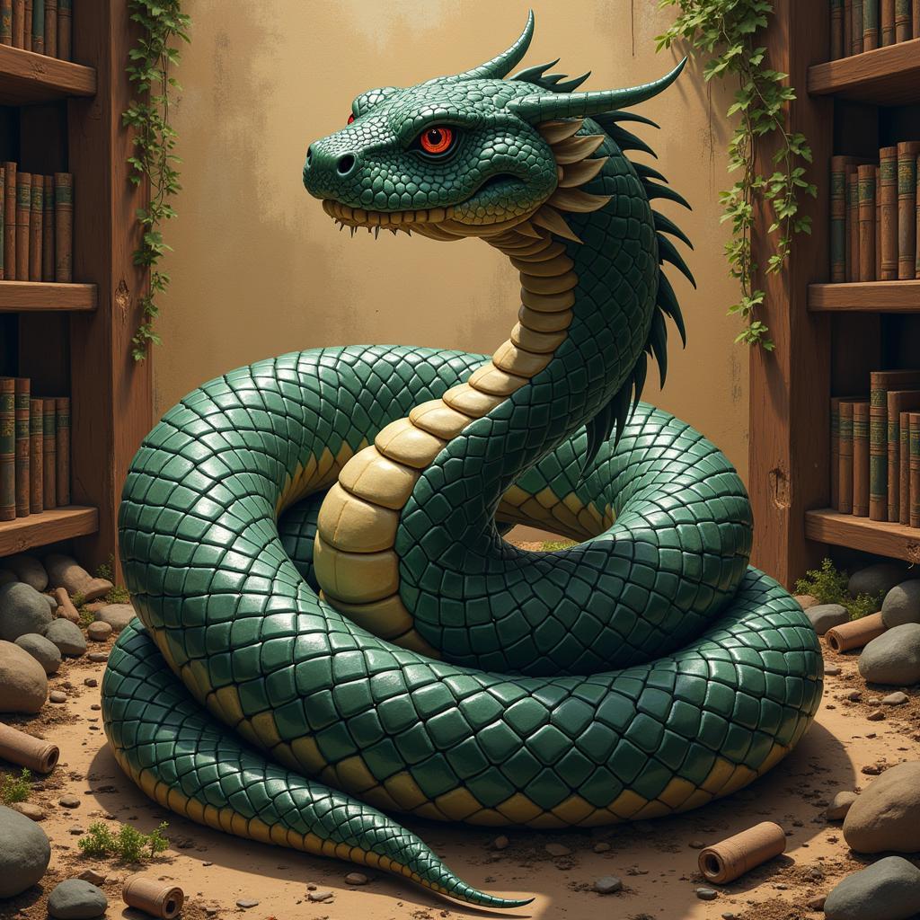 Hinh tuong ran than Naga bieu tuong cho tri tue va su thong thai