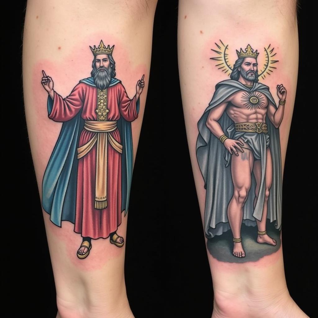 So sánh hình xăm Tứ Đại Thiên Vương đẹp uy nghiêm và hình xăm kém chất lượng