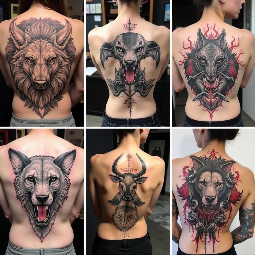 Tuyển tập các mẫu hình xăm tứ linh full lưng đẹp và ấn tượng, phong cách đa dạng