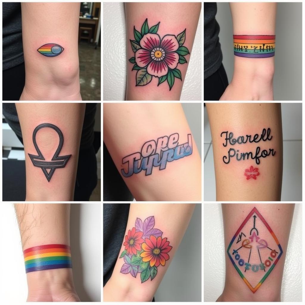 Bộ sưu tập các thiết kế hình xăm vòng tay LGBT phổ biến và đa dạng phong cách