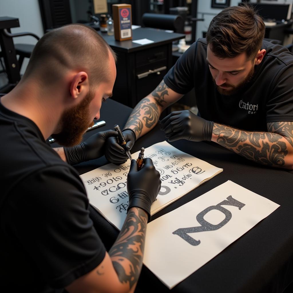 Tham khảo ý kiến thợ xăm trước khi quyết định xăm hình số ý nghĩa.