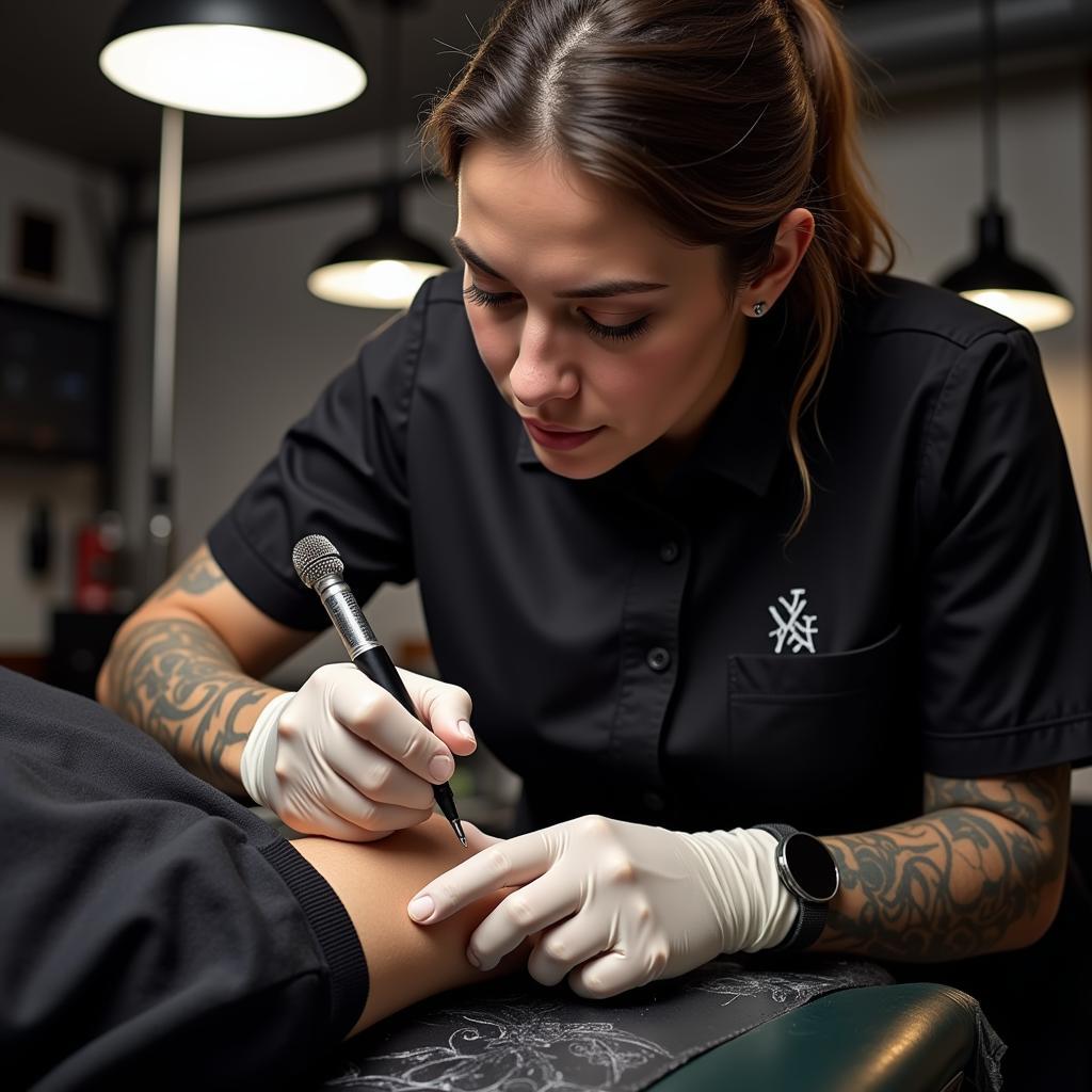 tho-xam-uy-tin-chuyen-nghiep-67bf21 Hình ảnh thợ xăm chuyên nghiệp đang thực hiện hình xăm trong studio sạch sẽ, uy tín