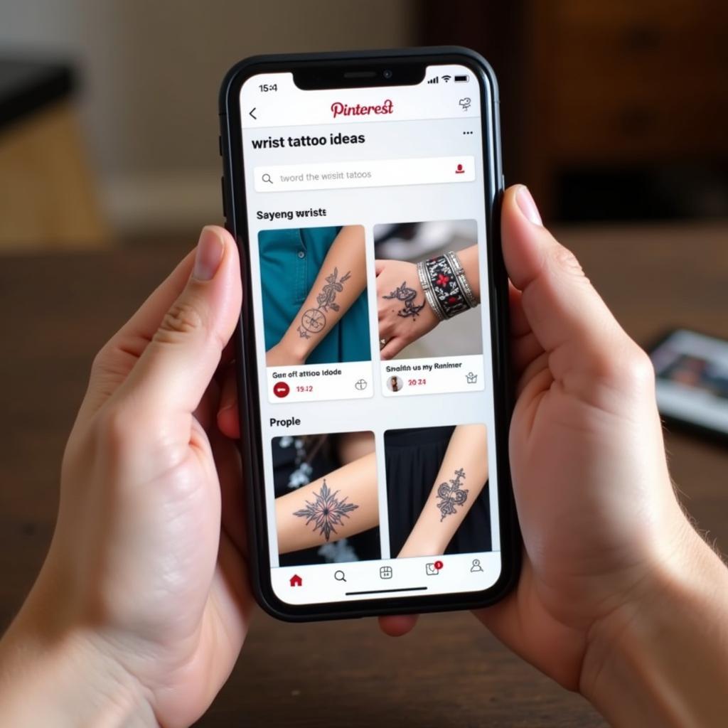 Cach tim kiem cam hung va y tuong hinh xam chu co tay nam tren Pinterest va Instagram hieu qua