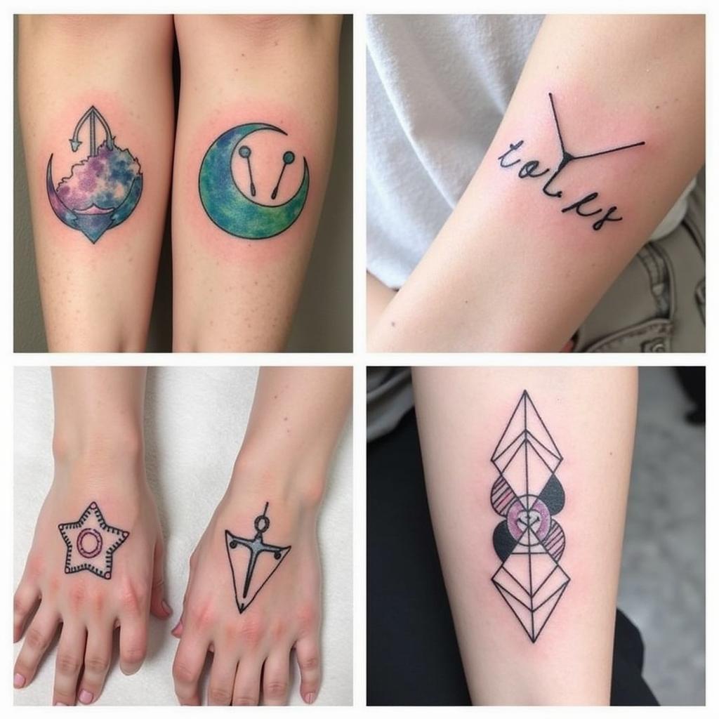 Tong hop cac phong cach hinh xam Kim Nguu mini dep