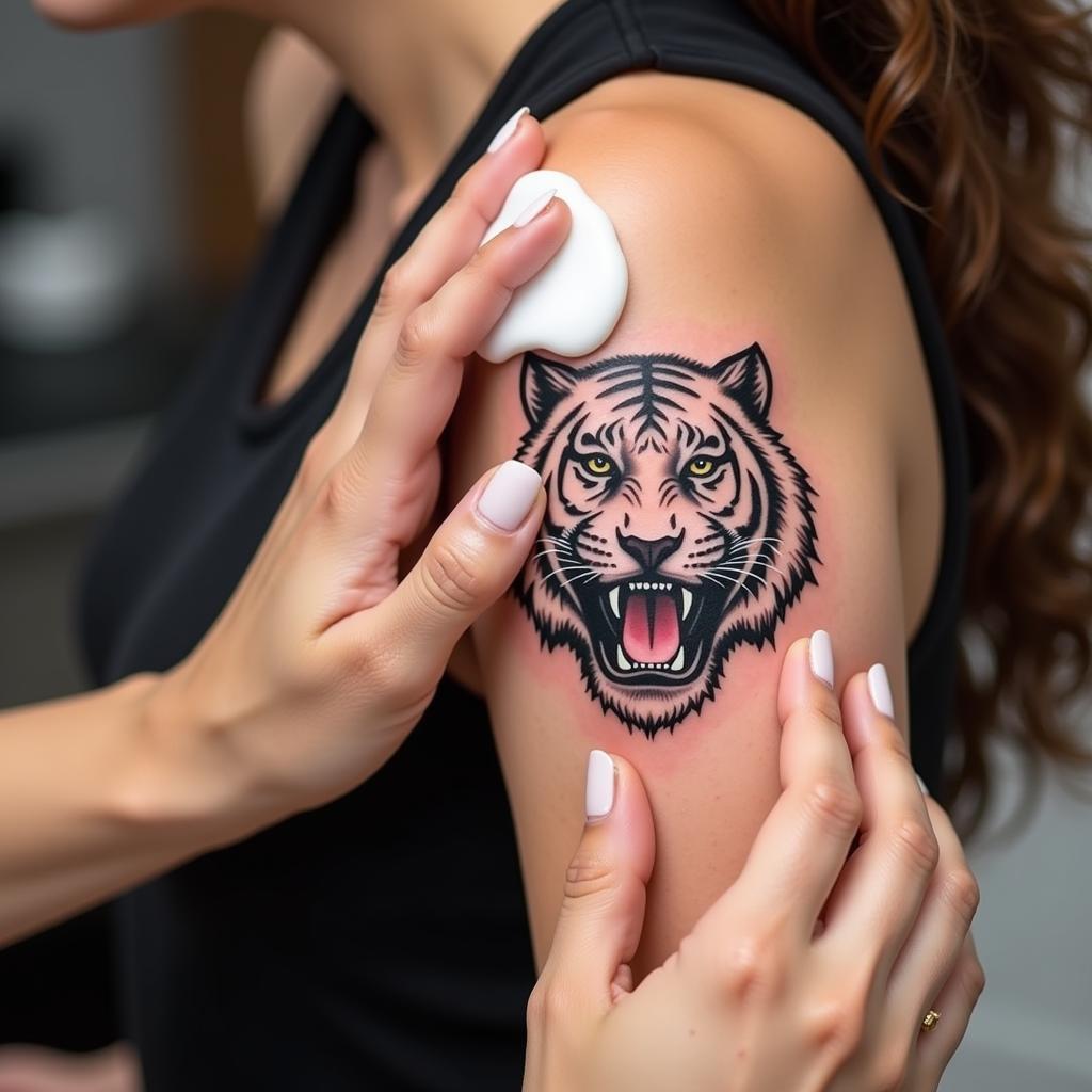 Huong dan ve sinh hinh xam ho moi xam o bap tay dung cach