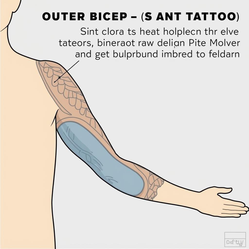 Vị trí xăm hình nửa tay bắp tay ngoài thể hiện cá tính mạnh mẽ và táo bạo